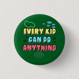 Bold Typography Statement Design voor kinderen Ronde Button 3,2 Cm