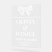 Bold Typography Wedding Entrance Acryl Bord (Hoek)