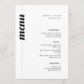 Bold Typography Wedding Menu (Voorkant)