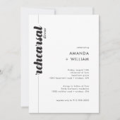 Bold Typography Wedding repetitie diner Kaart (Voorkant)