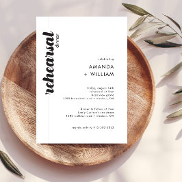 Bold Typography Wedding repetitie diner Kaart