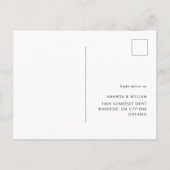 Bold Typography Wedding RSVP Response Aankondigingskaart (Achterkant)