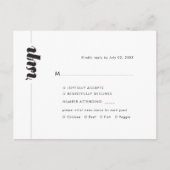 Bold Typography Wedding RSVP Response Aankondigingskaart (Voorkant)