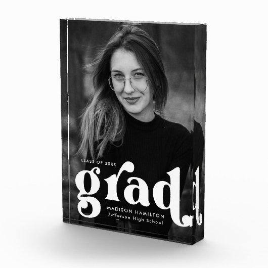 Bold Typography White Afstuderen Fotoblokken (Rechts)