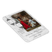 Bold Typography White Marble Photo Minimal Magneet (Rechterzijde)