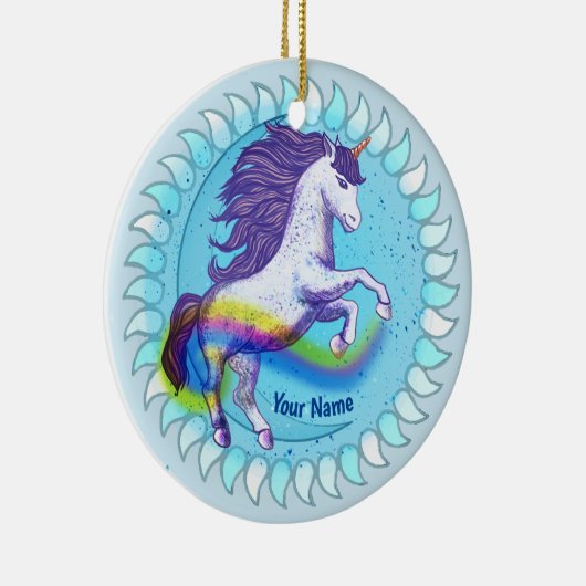 Bold Unicorn Keramisch Ornament (Rechts)