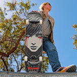 Bold Urban Emo Meisje Cyber 2K Gothic Persoonlijk Skateboard<br><div class="desc">Laat je innerlijke rebel los met ons "Bold Urban Emo Girl Cyber 2K Gothic Skateboard." Dit opvallende ontwerp, in levendig rood, zwart en grijs, legt de essentie van stedelijke angst en cyberpunk-houding vast. Voel de kracht en vrijheid terwijl je rijdt, het kanaliseren van de felle energie en individualiteit van de...</div>