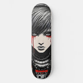 Bold Urban Emo Meisje Cyber 2K Gothic Persoonlijk Skateboard (Voorkant)