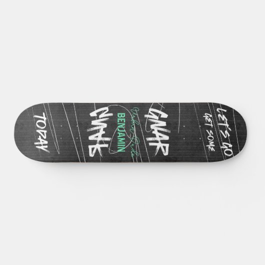 Bold Urban Let's Gnar Graffity Persoonlijk Skateboard (Horizontaal)