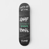 Bold Urban Let's Gnar Graffity Persoonlijk Skateboard (Voorkant)
