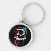  Bold Urban Spray Paint Monogram "P" Sleutelhanger (Voorkant)