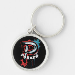  Bold Urban Spray Paint Monogram "P" Sleutelhanger