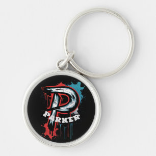  Bold Urban Spray Paint Monogram "P" Sleutelhanger