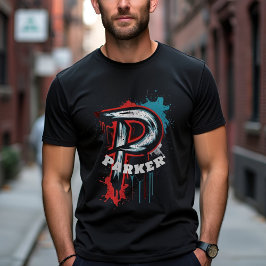  Bold Urban Spray Paint Monogram "P" T-shirt