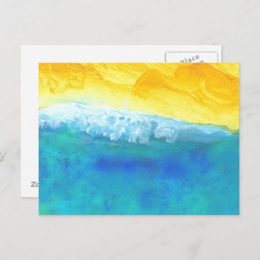 Bold Vibrant Abstract zeegezicht schilderij Briefkaart (Voorkant / Achterkant)