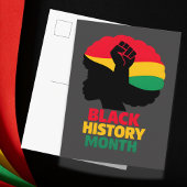 Bold Vibrant Pan African Silhouette Afro Woman  Briefkaart