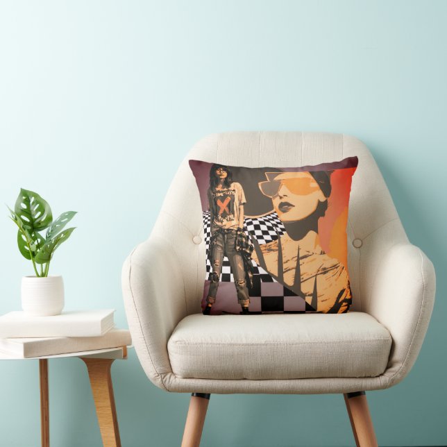 Bold Voices, Soft Spaces" Throw Pillow Kussen (Stoel)