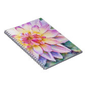 Bold Water Lily Dahlia Print Notebook Notitieboek (Rechterzijde)