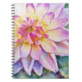 Bold Water Lily Dahlia Print Notebook Notitieboek (Voorkant)