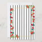 Bold Watercolor Pomegranate Wedding Invitations Kaart (Achterkant)