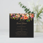 Bold Waterverf Bridal Shower Kaart (Staand voorkant)