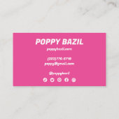 Bold Wavy Rainbow Order Dank u korting Social Visitekaartje (Achterkant)