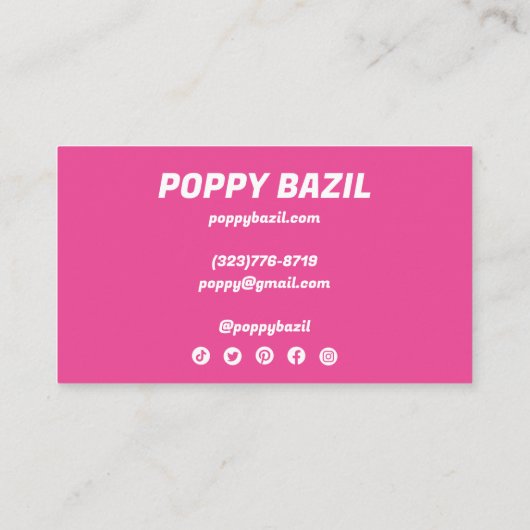 Bold Wavy Rainbow Order Dank u korting Social Visitekaartje (Achterkant)