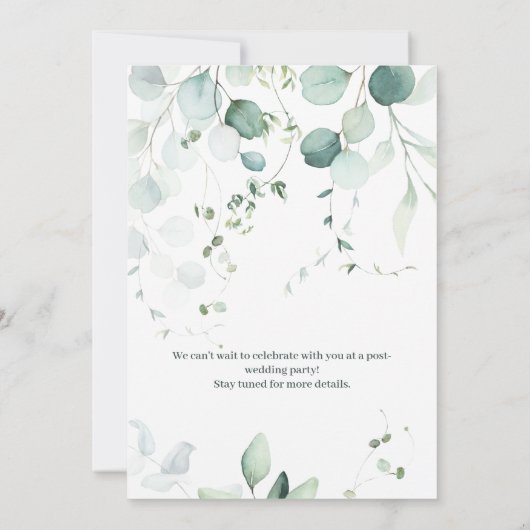 Bold we hebben botanische aankondiging na het huwe (Achterkant)