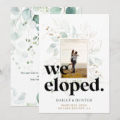 Bold we hebben botanische aankondiging na het huwe (Voorkant / Achterkant)