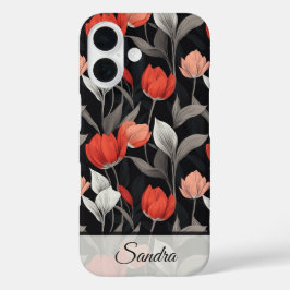 Bold Wedding Favors Tulip Name iPhone 16 Hoesje