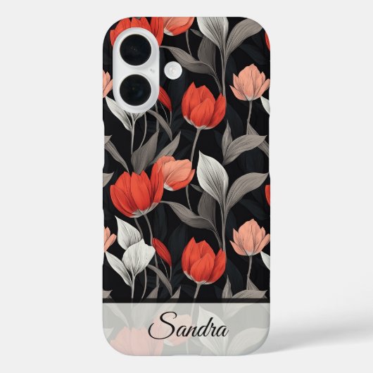 Bold Wedding Favors Tulip Name Case-Mate iPhone Case (Achterkant)