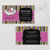 Bold Whimsical Cupcake | Bakkerij-Visitekaartje Visitekaartje (Voorkant / Achterkant)