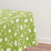 Bold White Green Liberty Floral Pattern Elegant Tafelkleed (Voorbeeld)