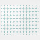 Bold White Polka Dots Eggshell Blue Fleece Deken (Voorkant (Horizontaal))