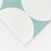 Bold White Polka Dots Eggshell Blue Fleece Deken (Hoek)