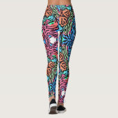 Bold Wild Mandala geïnspireerd patroon op Leggings (Achterkant)