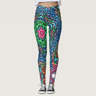 Bold Wild Mandala geïnspireerd patroon op Leggings
