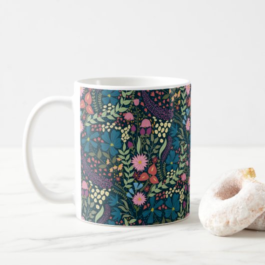 Bold Wildflower Garden Koffiemok (Met donut)
