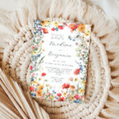 Bold Wildflower Wedding Kaart