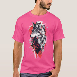 Bold Wolf Graphic T-shirt – Vibrant Pink