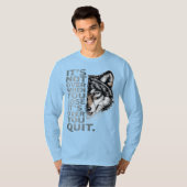 Bold Wolf Motivatie ontwerp: doorzettingsvermogen T-shirt (Voorkant volledig)