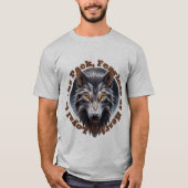 Bold Wolf Spirit - Fierce Geometric Wolf Art T-shirt (Voorkant)