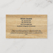 Bold Wood Handyman Construction Visitekaartje (Achterkant)