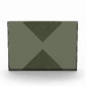 Bold X Geometrisch mos groen fotoblok (Voorkant)