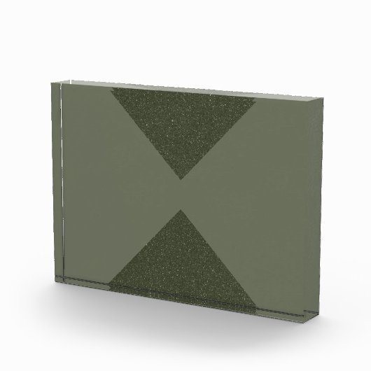 Bold X Geometrisch mos groen fotoblok (Rechts)