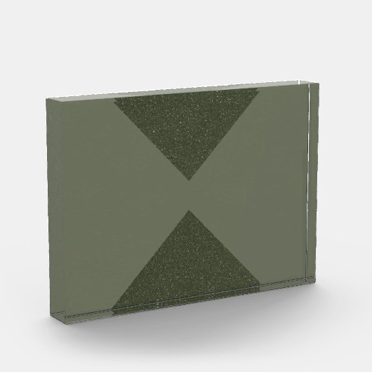 Bold X Geometrisch mos groen fotoblok (Links)