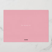 Bold XOXO Valentijn Foto Folie Feestdagenkaart (Achterkant)