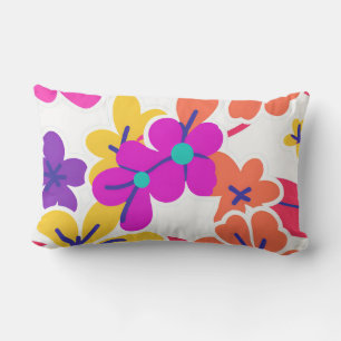 Bold Y2K Wildflower Levendige kleuren voor de lent Kussen