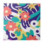 Bold Y2K Wildflower Levendige Spring Decor Tegeltje (Voorkant)