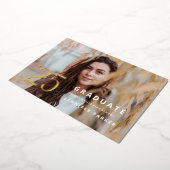 Bold Year afstuderen aankondiging folie kaart (Gedraaid)